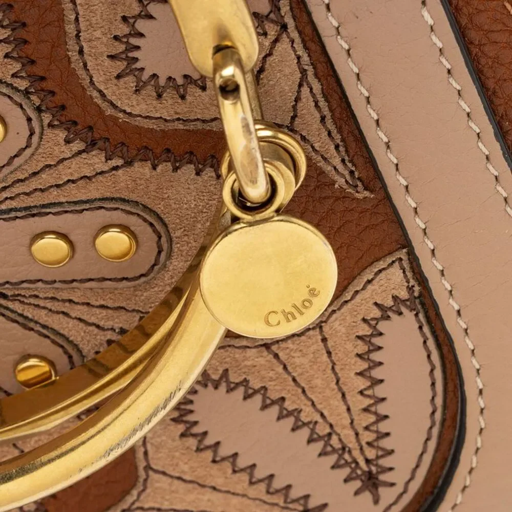 Chloe Calfskin Patchwork Nile Small Bracelet Bag